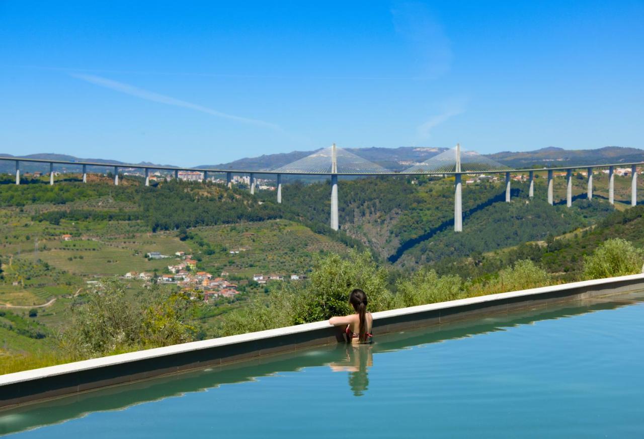Mw Douro Wine & Spa 산타마르타드페네구아 외부 사진 View of the bridge from the swimming pool of the hotel