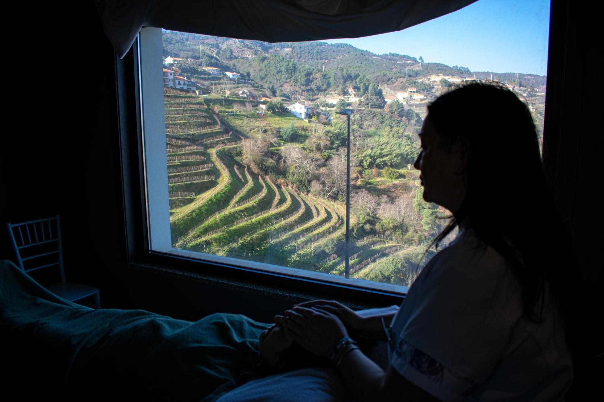 Mw Douro Wine & Spa 산타마르타드페네구아 외부 사진 A woman looking out of a window